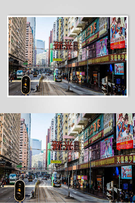 香港风景街景使用个人简历