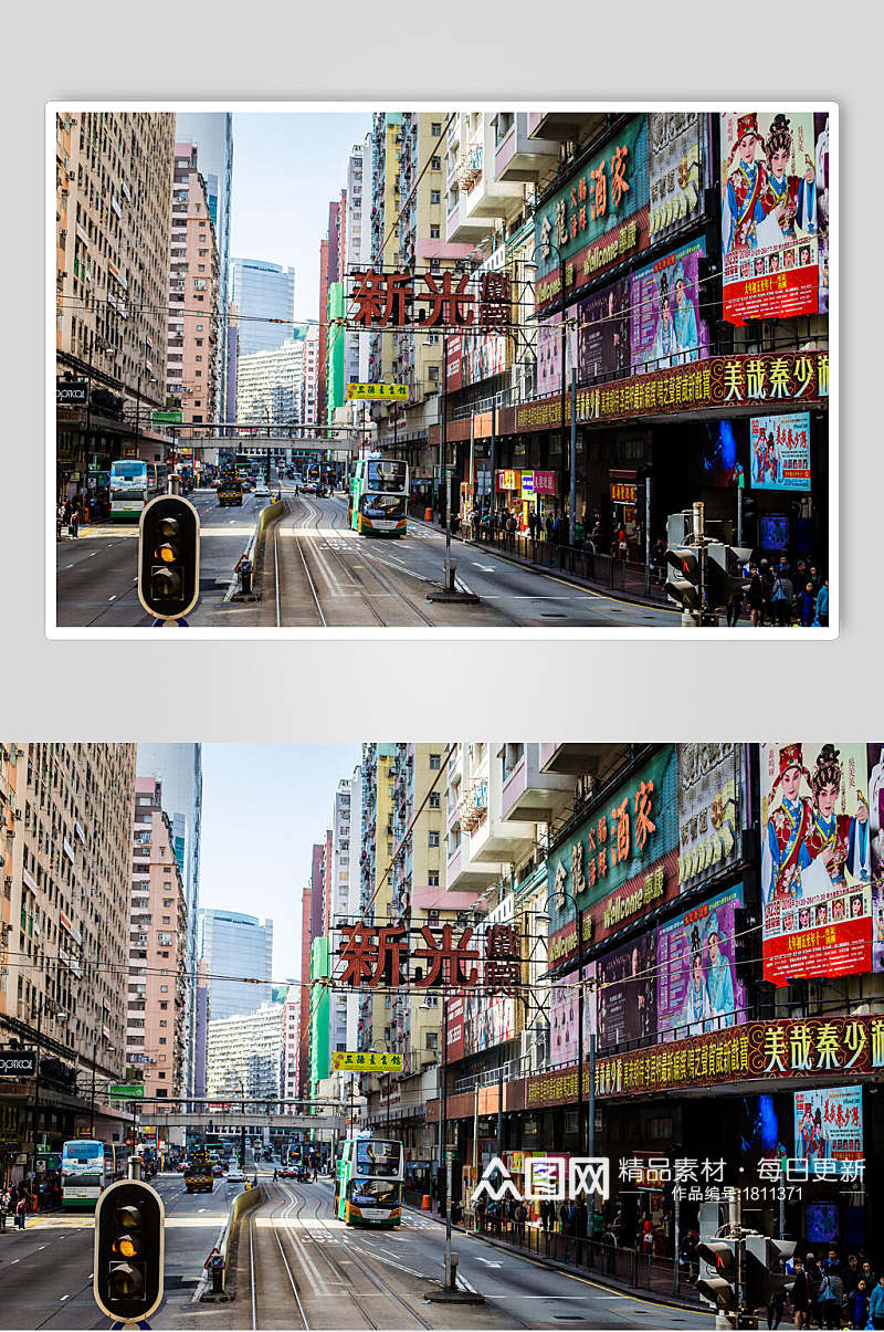 香港风景街景使用个人简历素材