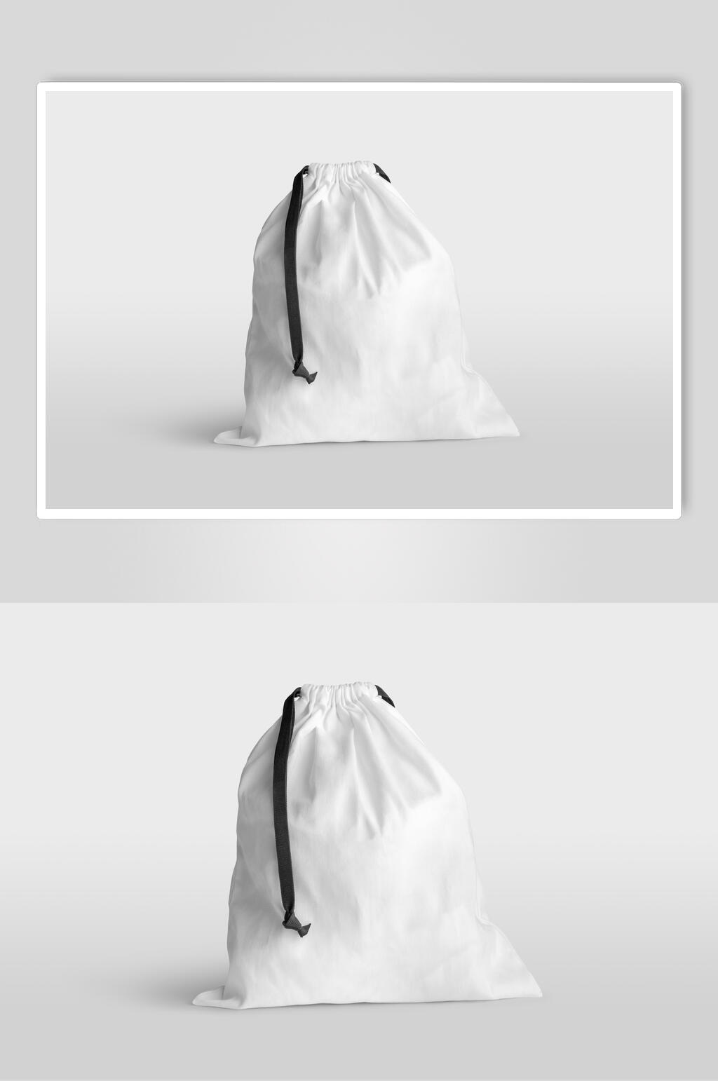 拉绳手提袋服装品牌样机效果图素材