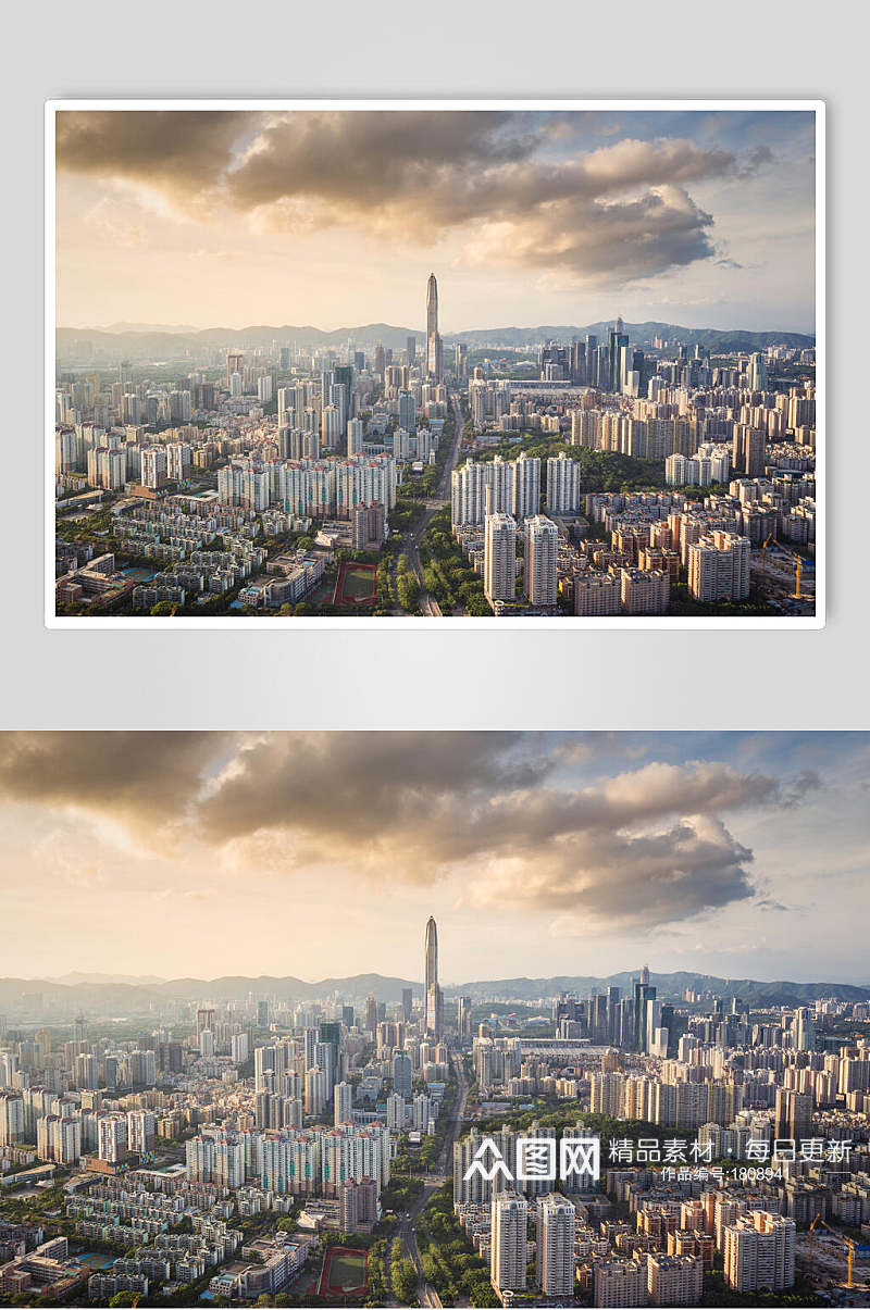 深圳平安大厦天际线高清图片素材