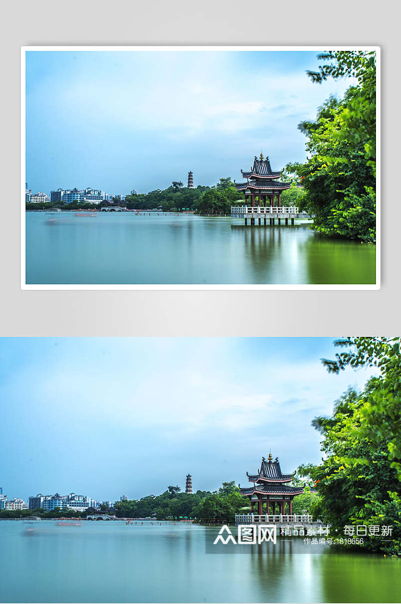 中国风古建筑自然风光背景高清图片 摄影图素材