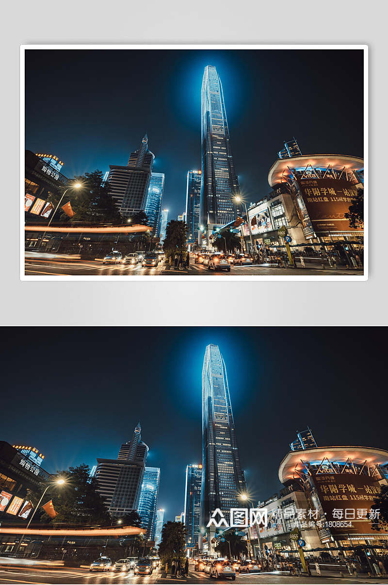 深圳城市夜景灯光秀图片素材