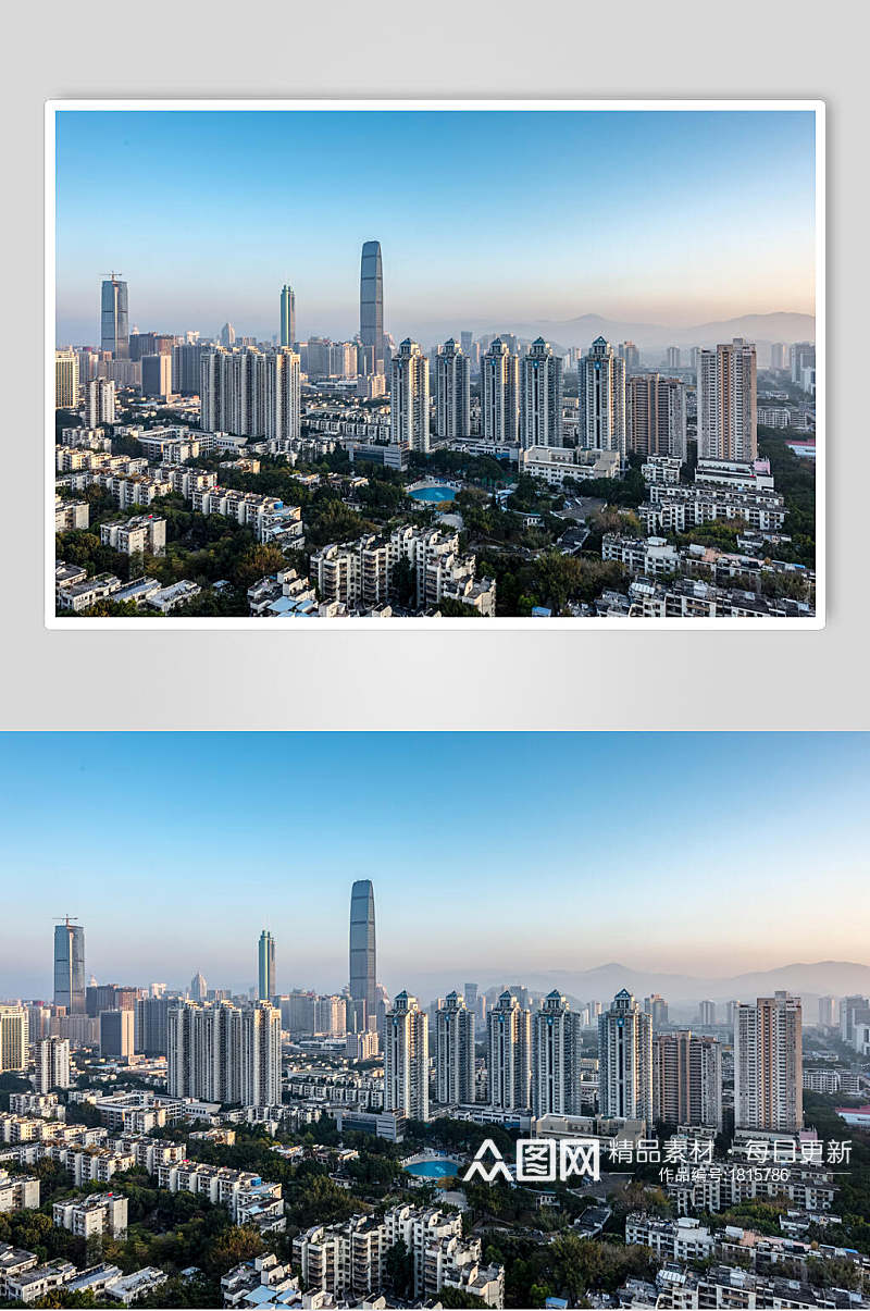 生态深圳罗湖建筑城市风光高清图片素材