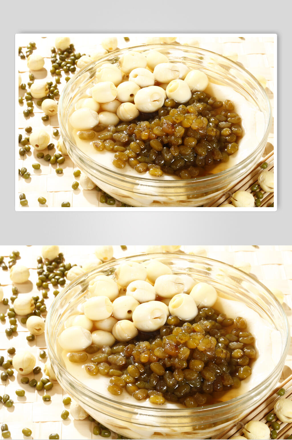 绿豆莲子豆花元高清图片素材