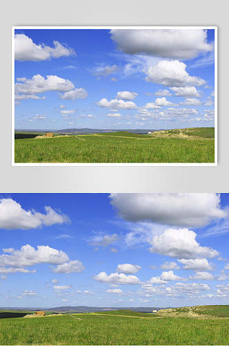 草原上的蓝天白云高清图片