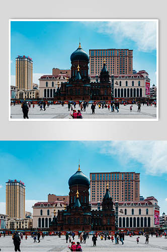 哈尔滨圣索菲亚教堂建筑高清图片