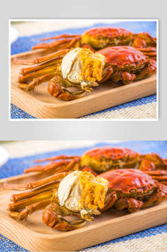 新鲜美味蟹黄螃蟹大闸蟹图片