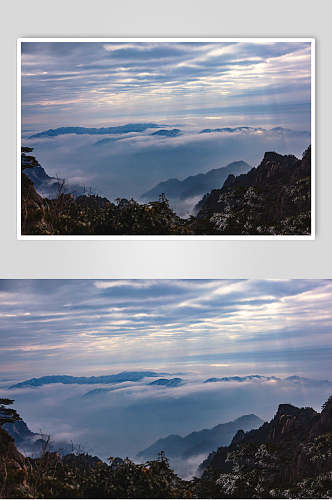 清新云山云海摄影背景元素图片