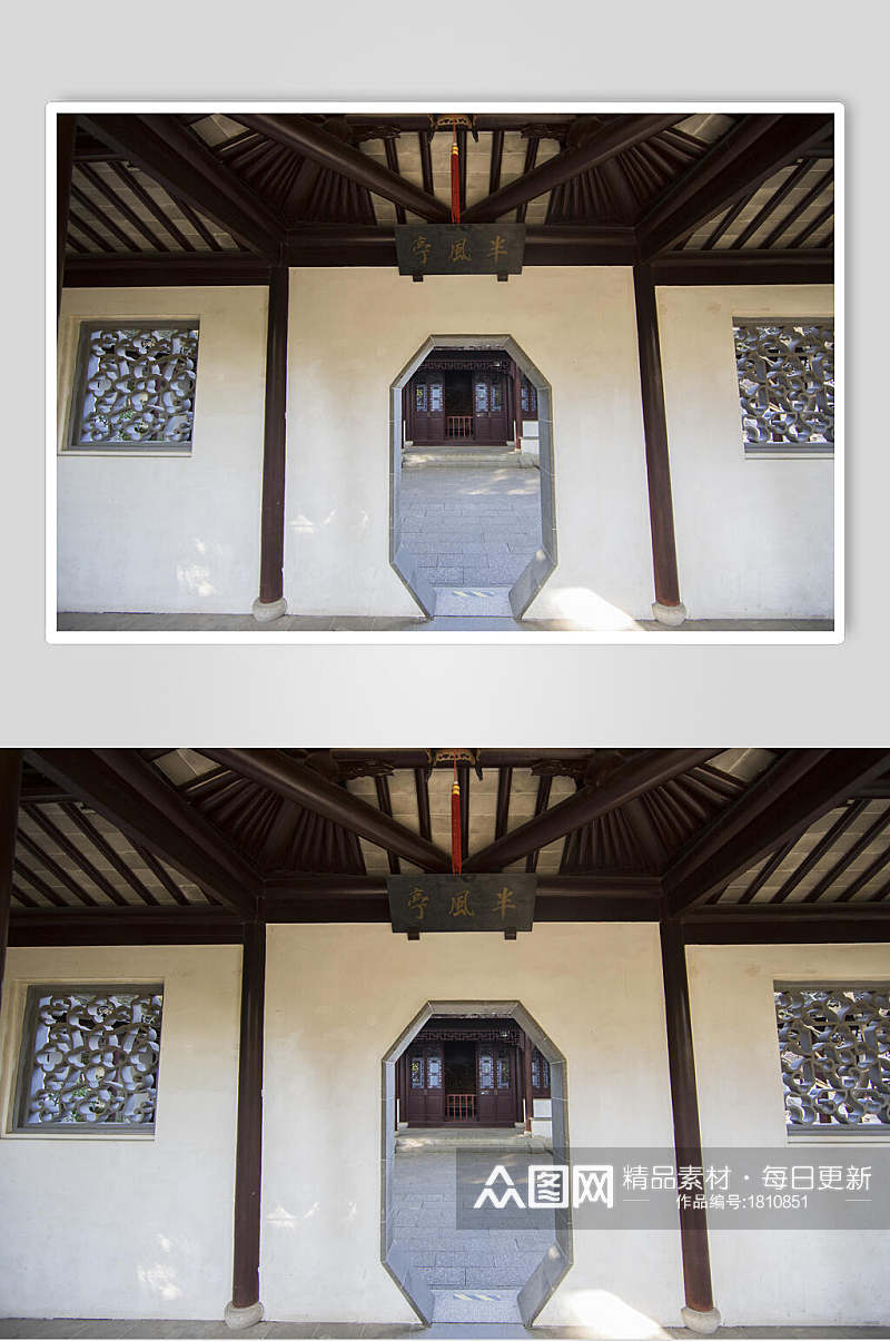 中国元素古建筑门高清图片素材