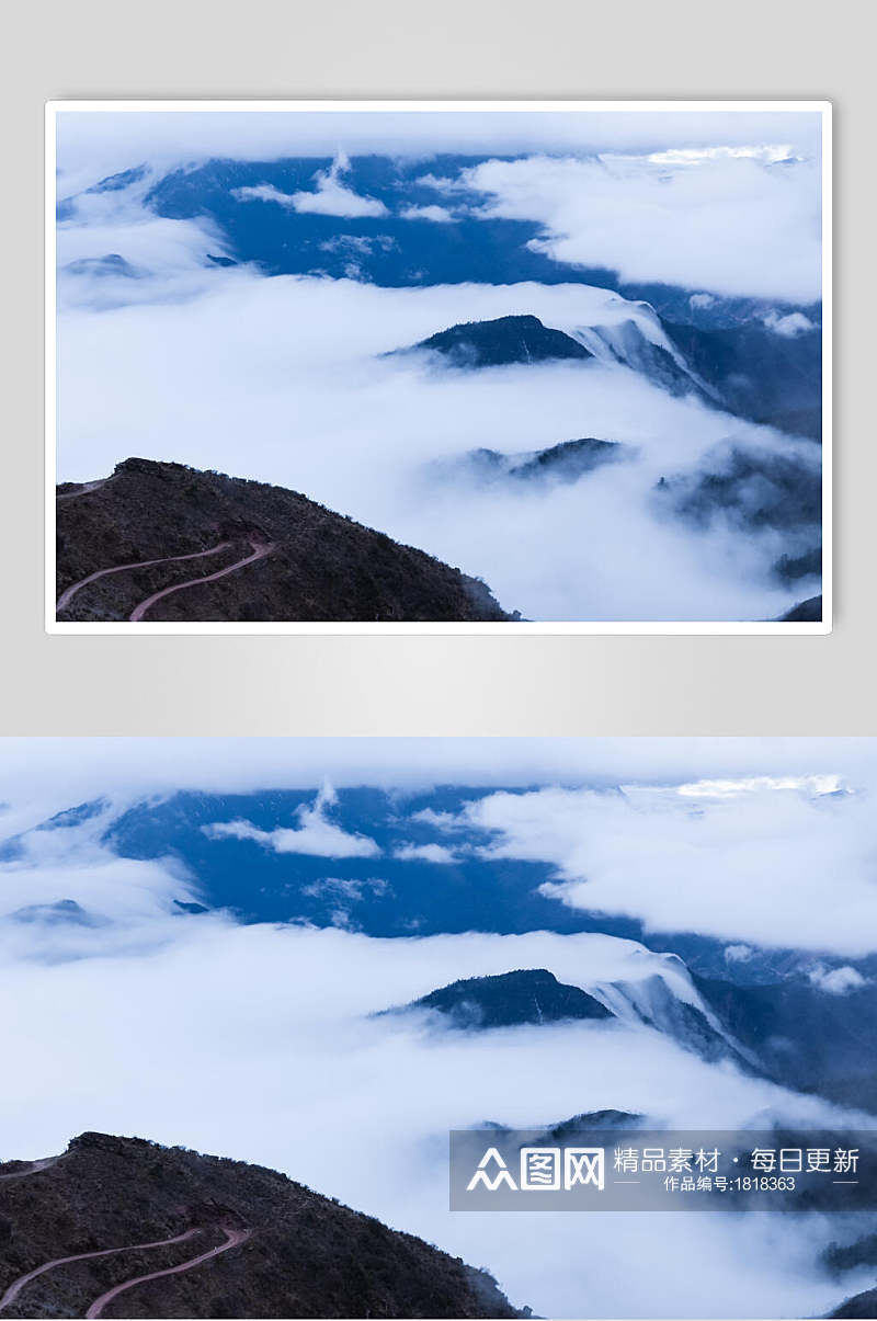 云山云海雾气缭绕高清图片素材