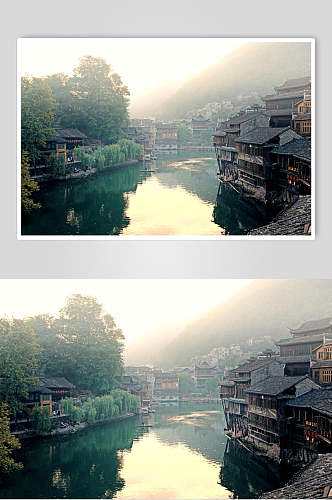 凤凰古城江景图片
