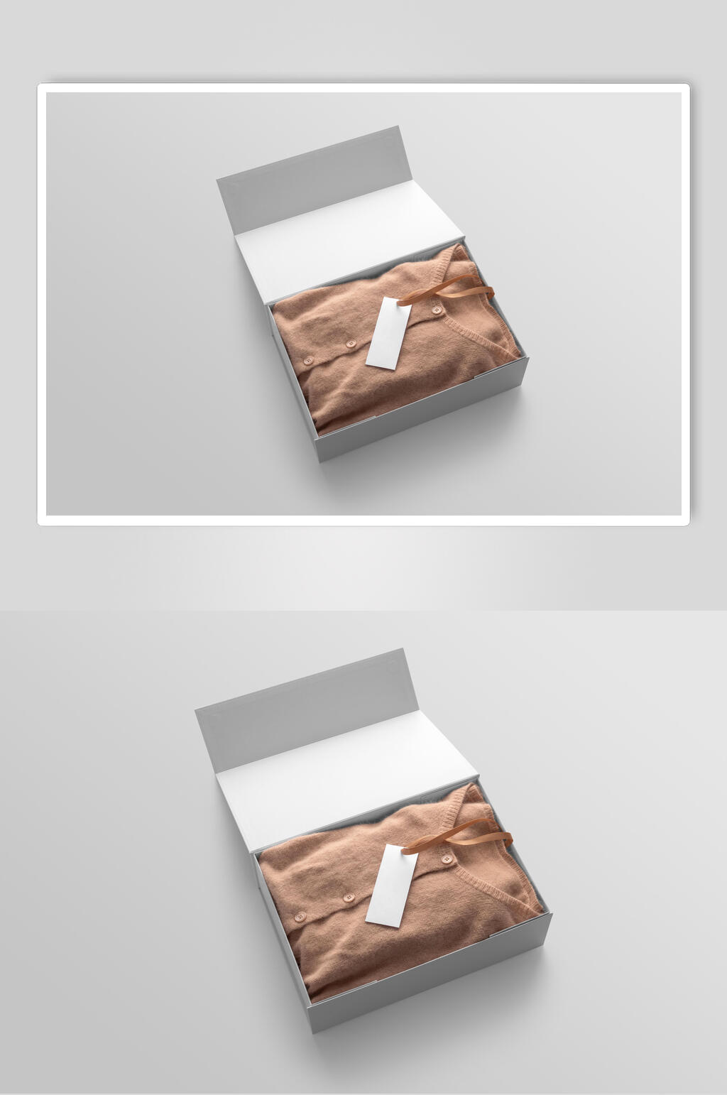 服装品牌盒子样机效果图素材