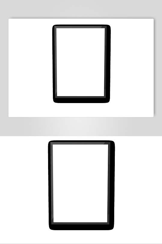 极简黑边画框海报样机效果图