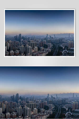 日照金楼深圳城市建筑风光高清图片
