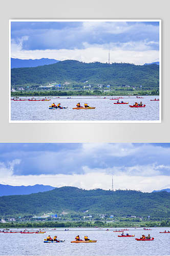 丽江拉市海划船高清图片