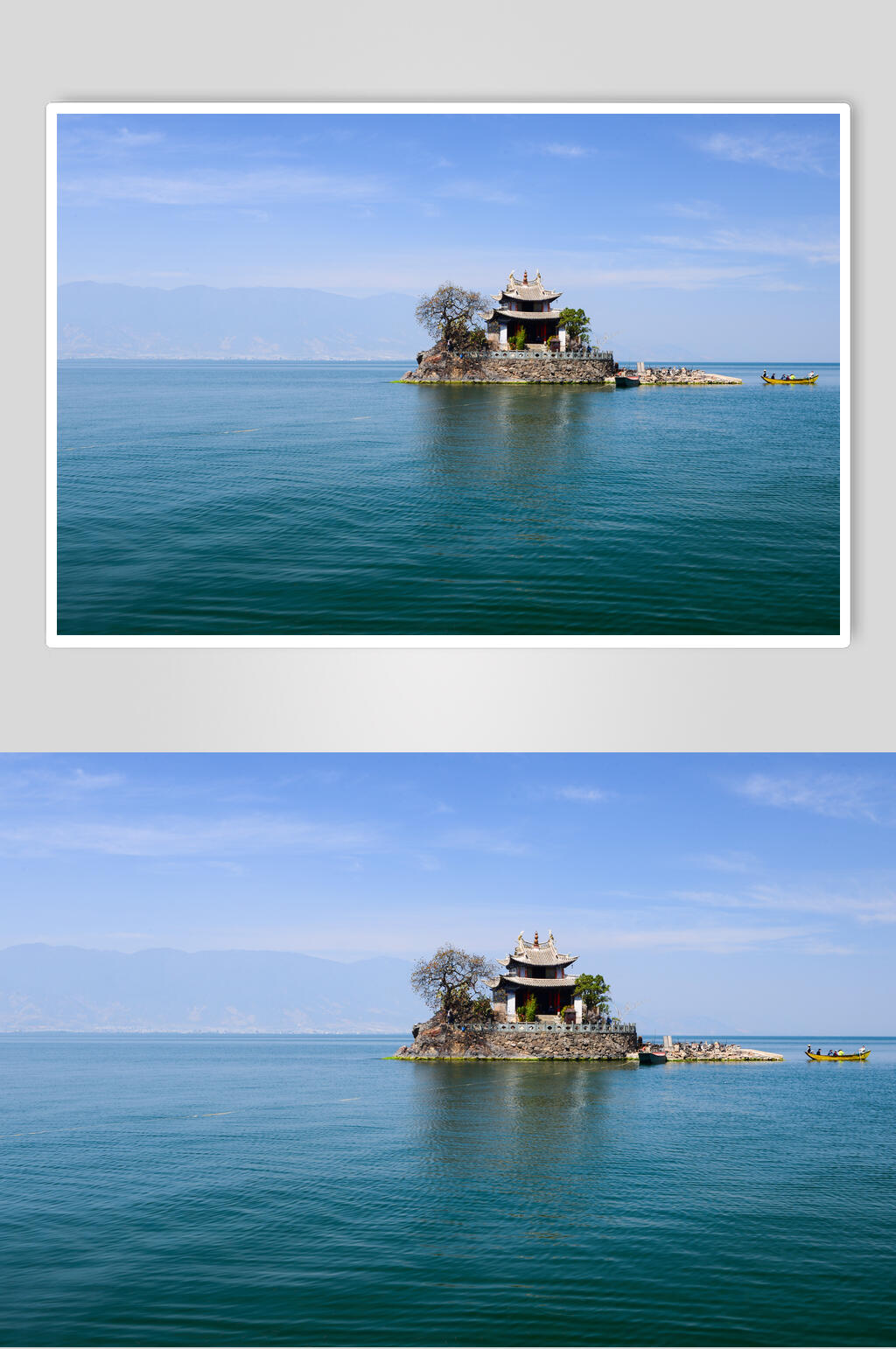 洱海双廊桥风光高清图片素材