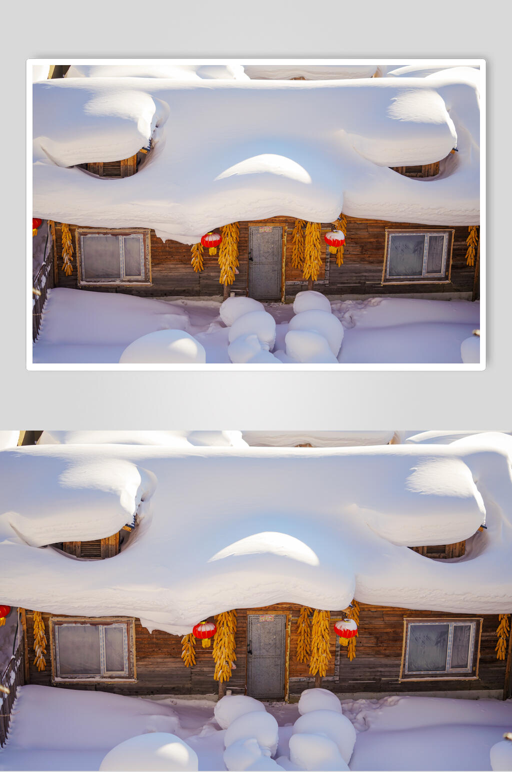 雪乡民宿高清图片素材
