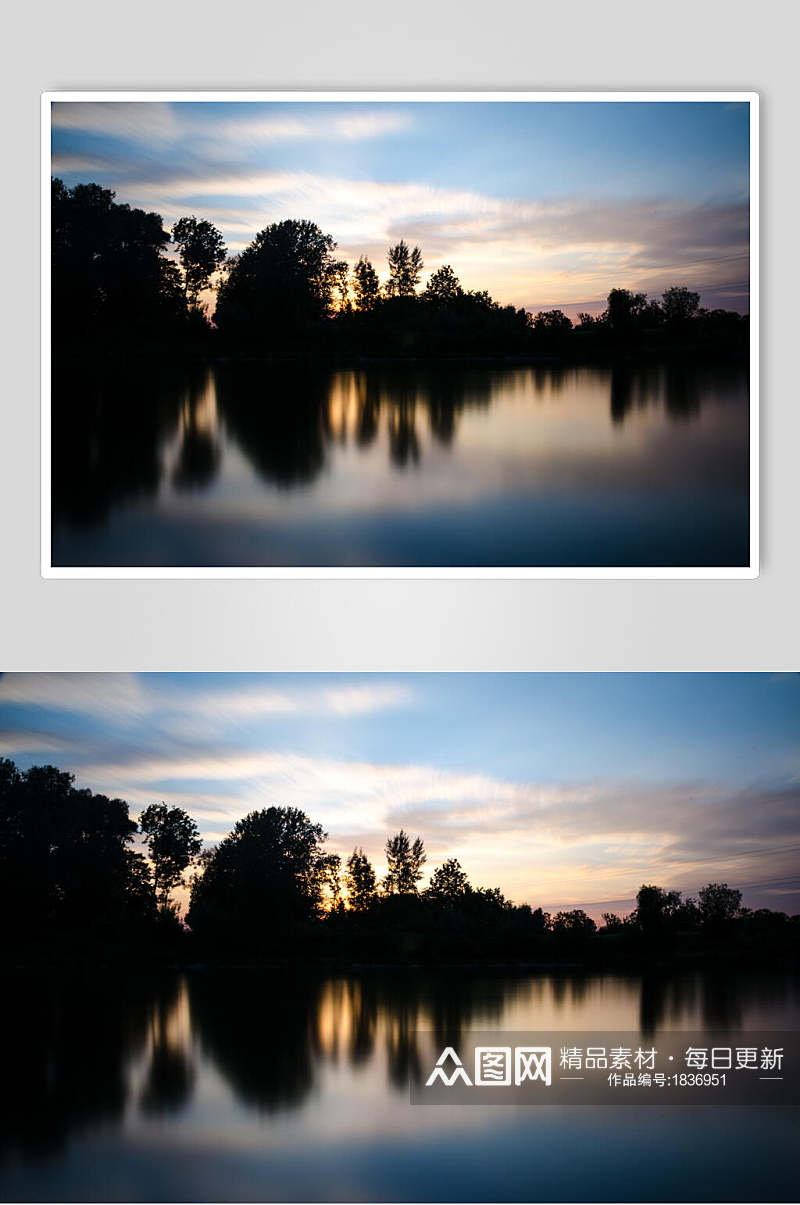 湖泊湖面摄影背景图片素材