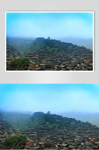 民族风情苗寨风景摄影素材图片