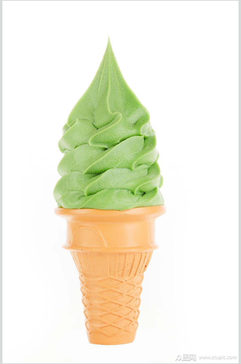 抹茶冰淇淋美食高清图片