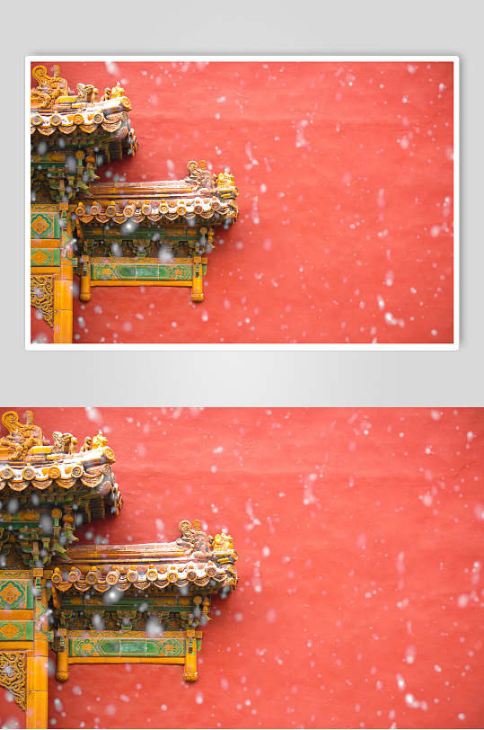 雪景红墙图片-雪景红墙素材下载-众图网
