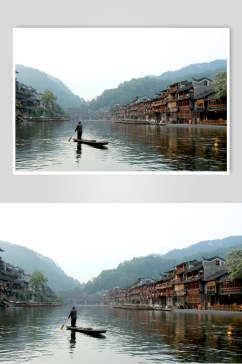 凤凰古城文化摄影背景图片