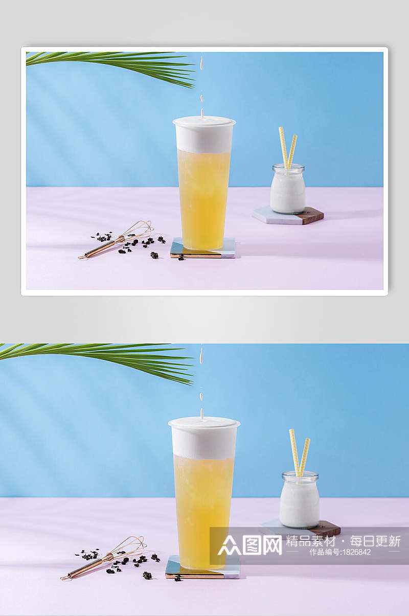 奶昔果汁饮料图片素材