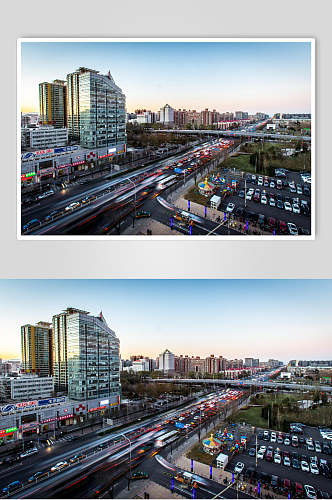 北京风光城市建筑马路摄影图片