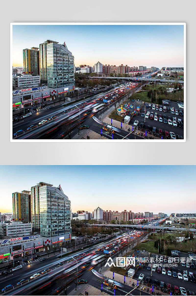 北京风光城市建筑马路摄影图片素材