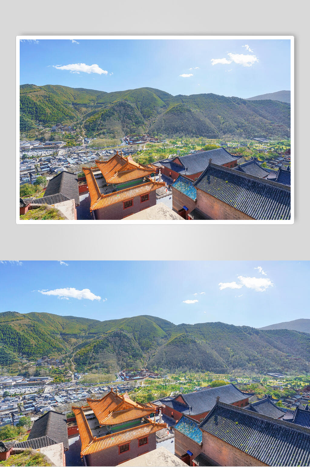 五台山塔院寺建筑高清图片素材