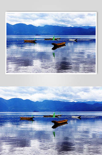 清澈泸沽湖图片