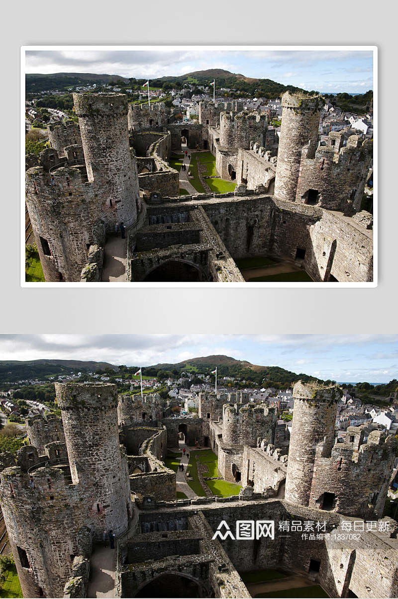 美丽欧洲城堡古堡摄影元素图片素材