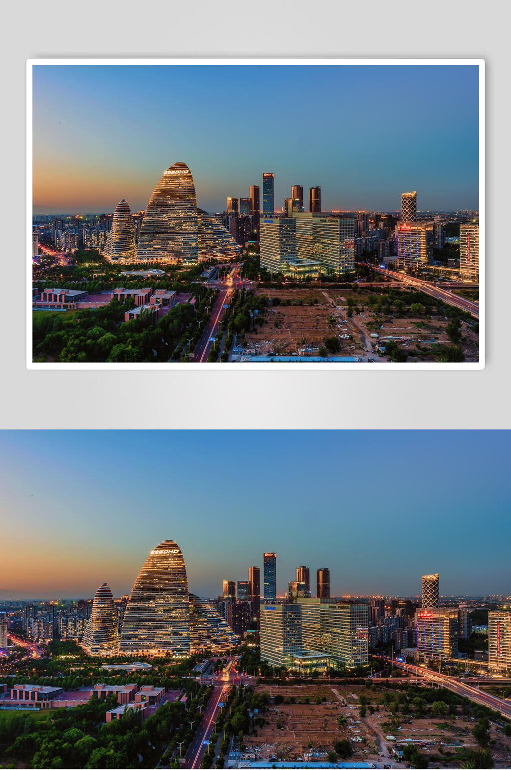 北京风光建筑城市繁华俯拍图片素材