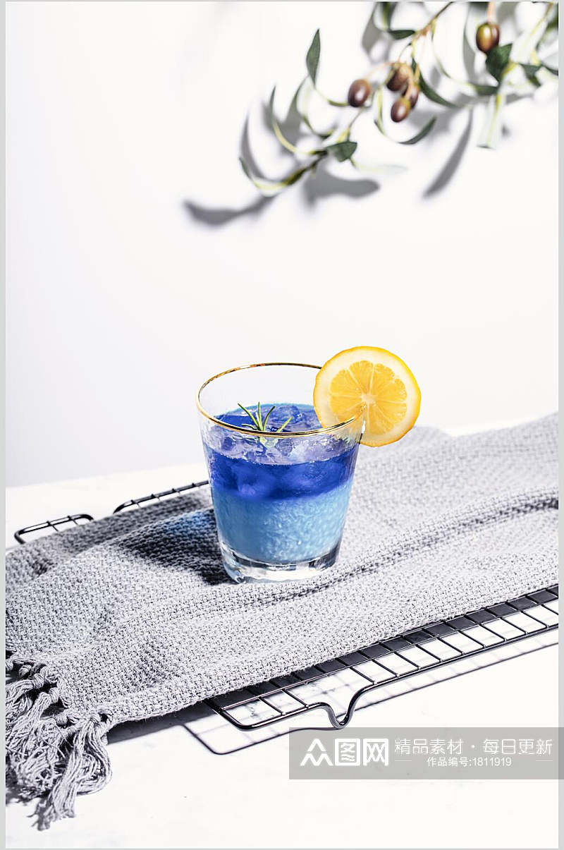 蓝莓奶茶冷饮食品图片素材