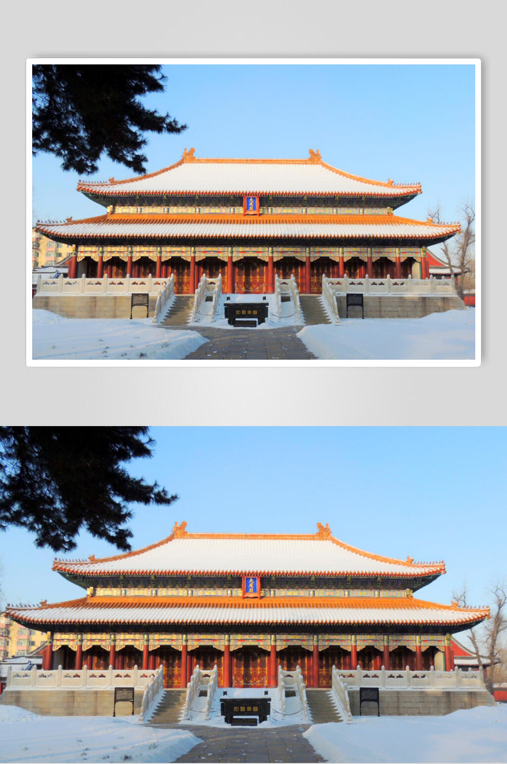 哈尔滨文庙内建筑高清图片素材