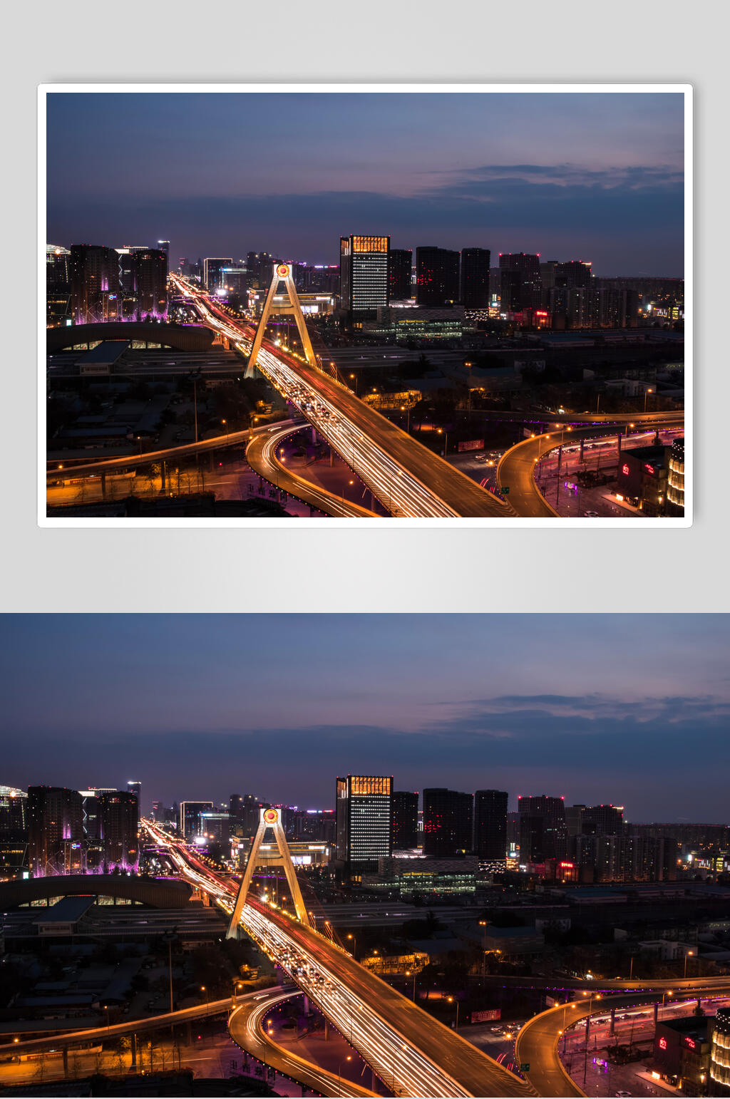 成都傍晚的夜景高清圖片素材