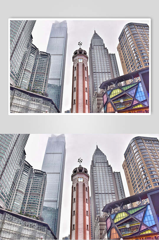 解放碑剪影图片-解放碑剪影素材下载-众图网