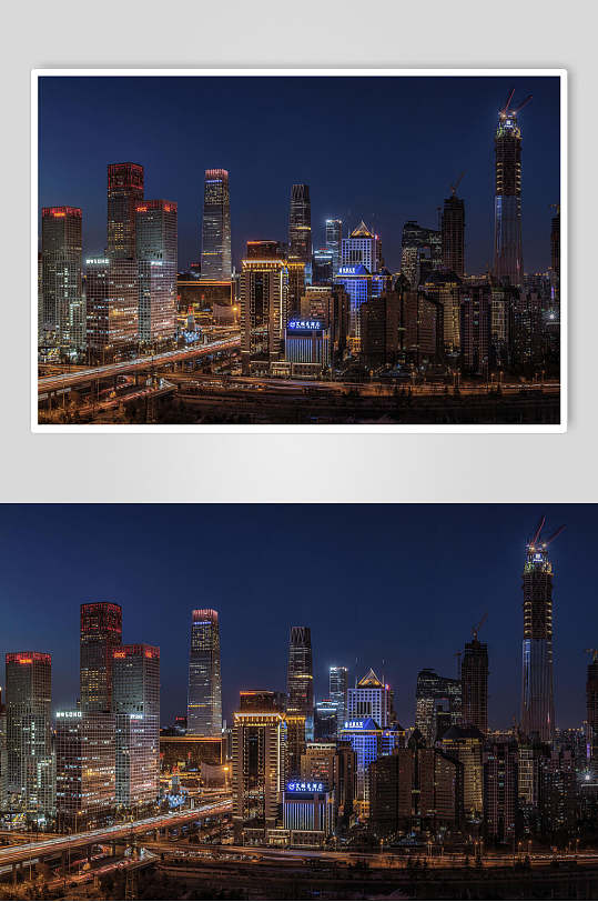 北京城市高楼夜景风光建筑高清图片
