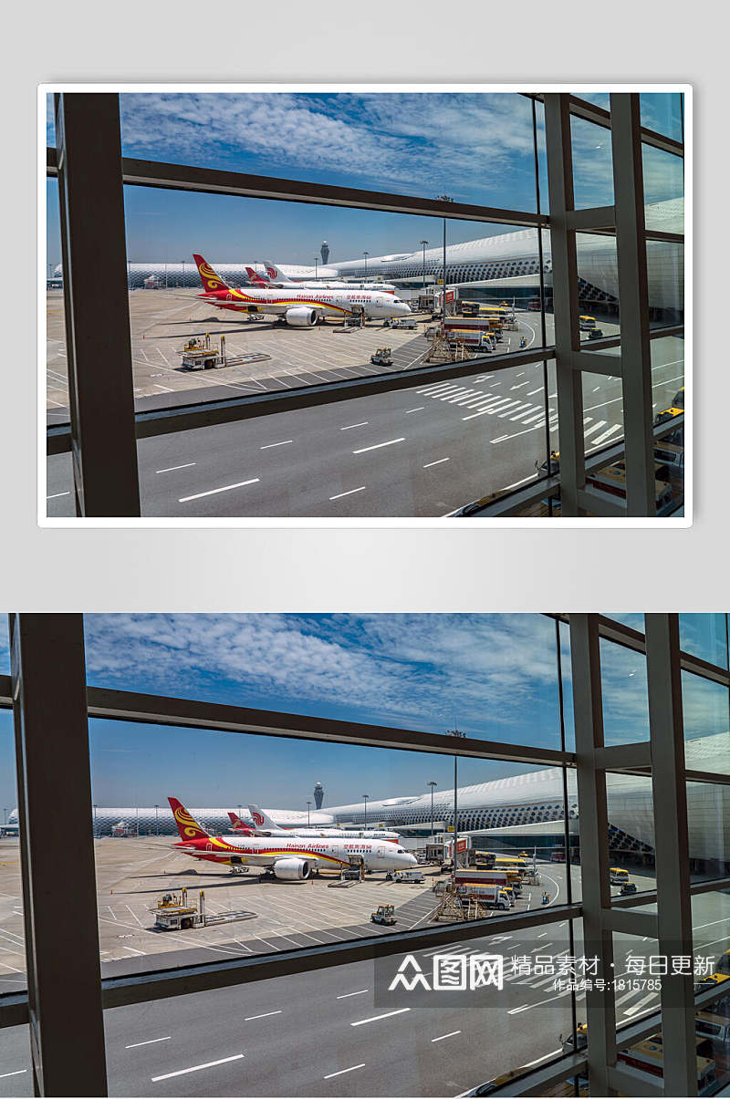 深圳国际机场停机坪高清图片素材