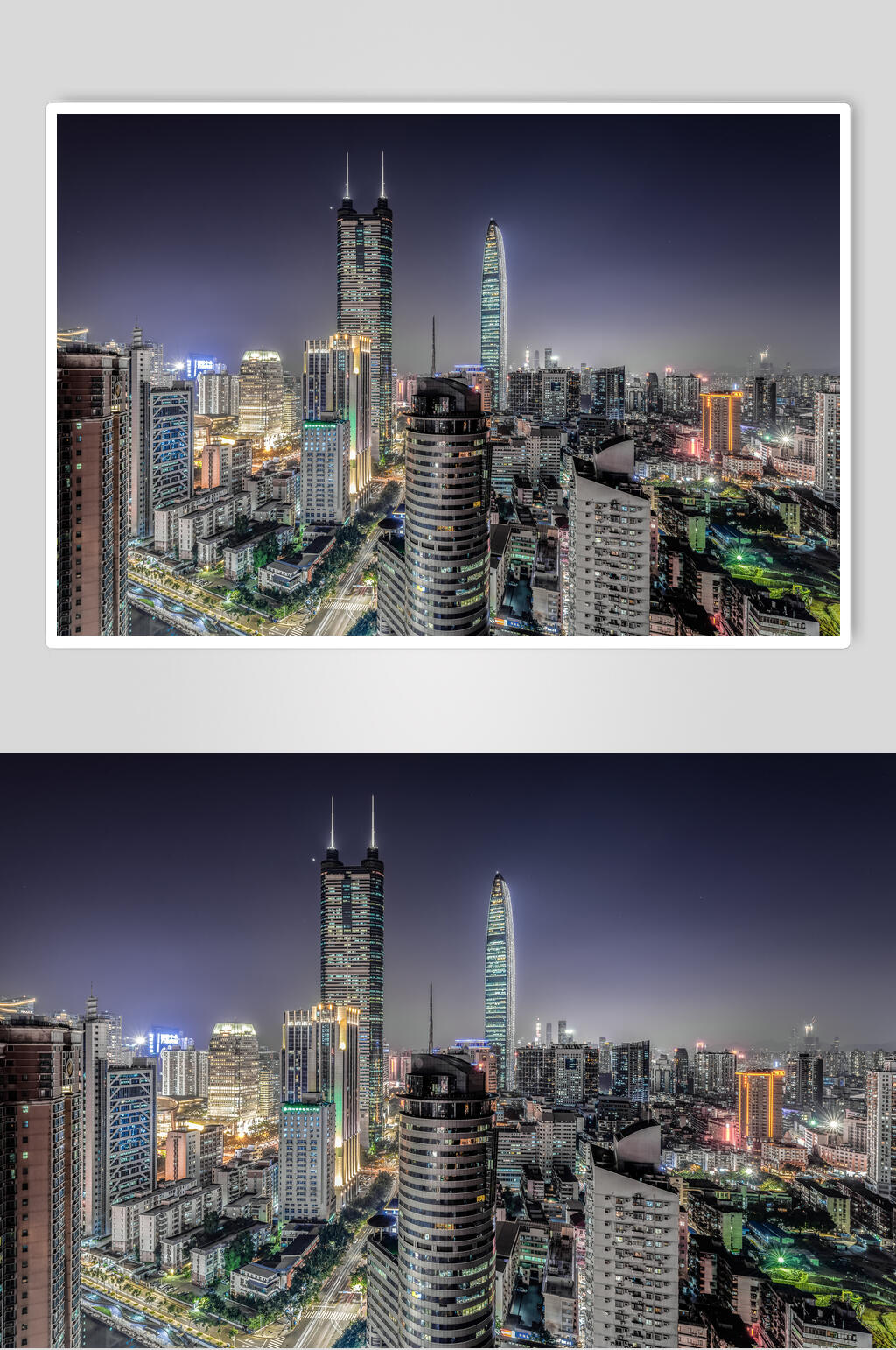 深圳城市地标夜景高清图片素材