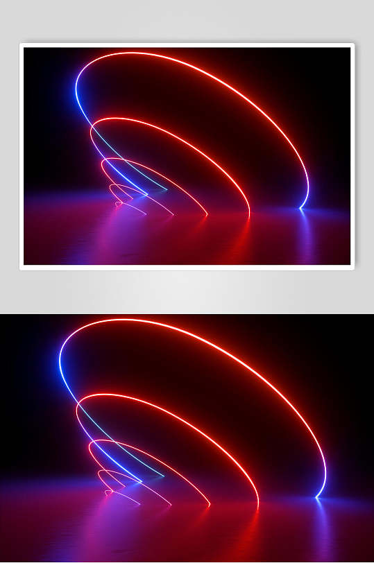 漩涡状圆环空间光线折射光效图片