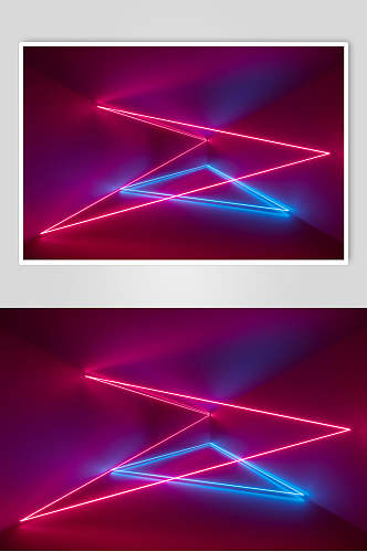 立体空间光线折射光效图片