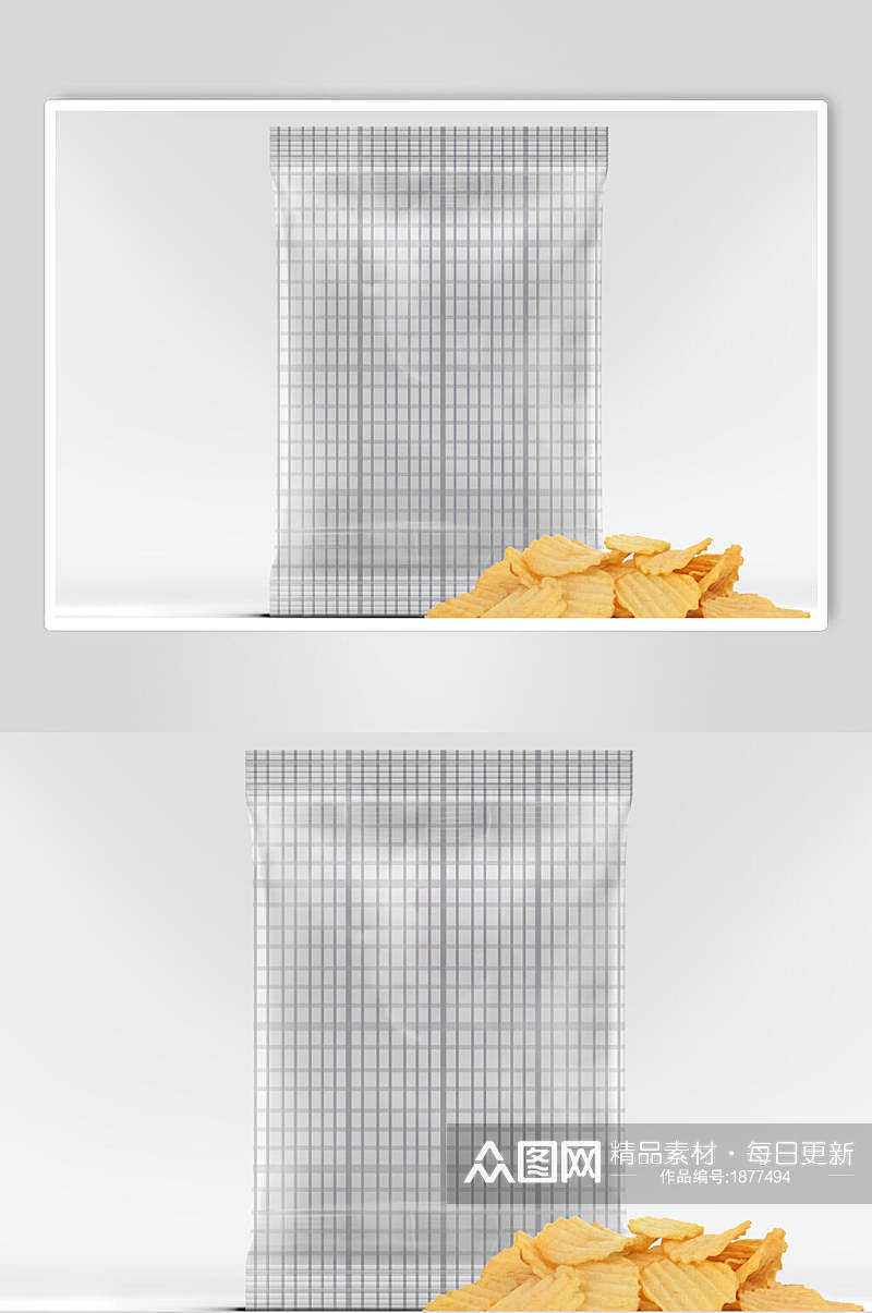 美味薯片包装样机效果图素材