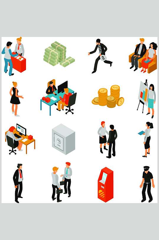 多种金融交易设计素材