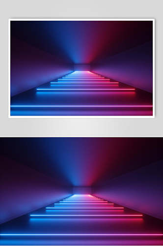 阶梯状空间光线折射光效图片