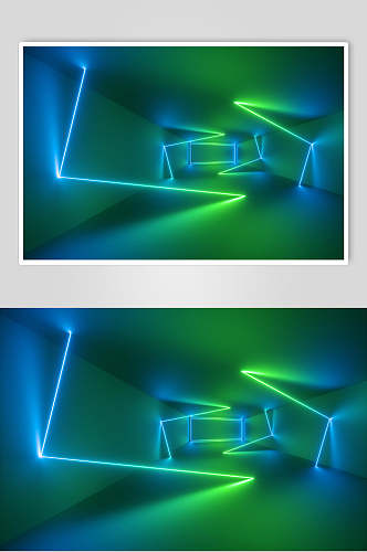 创意空间光线折射光效图片