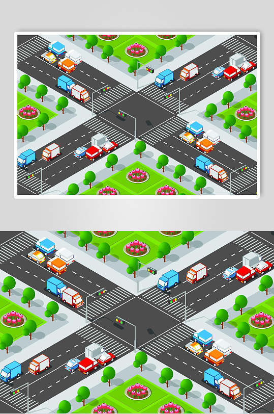 城市道路规划图设计素材