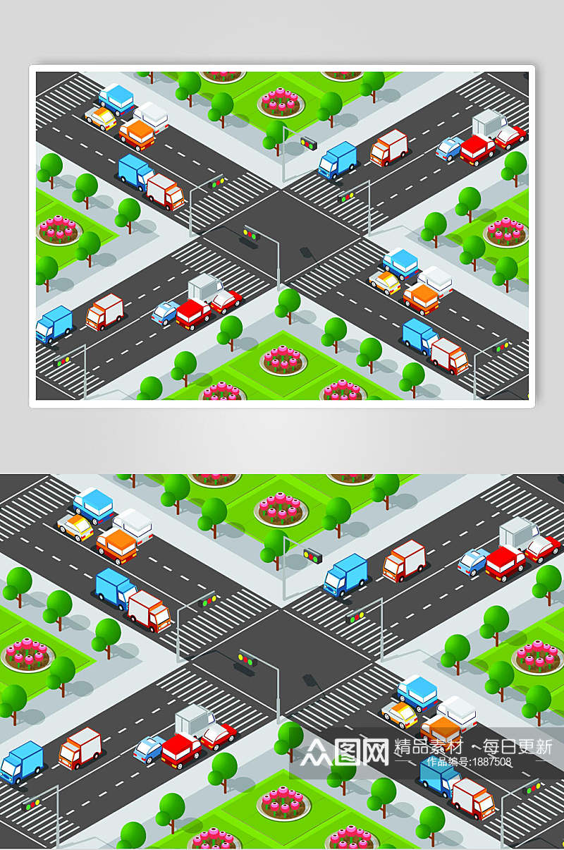 城市道路规划图设计素材素材