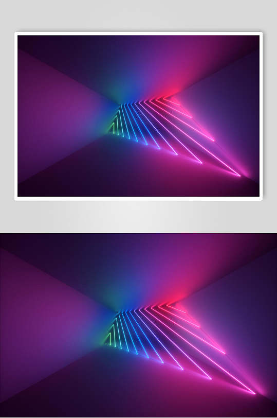 炫酷紫色空间光线折射光效图片