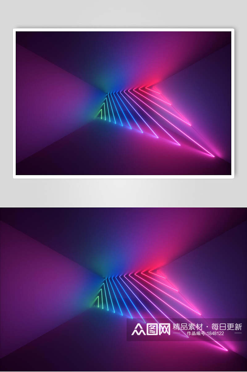 炫酷紫色空间光线折射光效图片素材